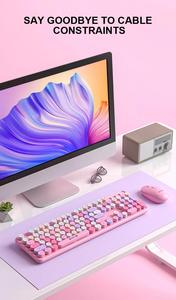 Nouveau Kit <span class=keywords><strong>Clavier</strong></span> et <span class=keywords><strong>Souris</strong></span> Mécanique <span class=keywords><strong>Rétro</strong></span> AULA AC306 104 Touches <span class=keywords><strong>Sans</strong></span> <span class=keywords><strong>Fil</strong></span> <span class=keywords><strong>Rétro</strong></span><span class=keywords><strong>éclairé</strong></span> RVB pour Dropshipping - Product Image 5