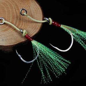 Hameçon en acier à haute teneur en carbone pour la pêche en mer, leurre pour morue, hameçon de jigging avec design à rainures de sang - Product Image 3