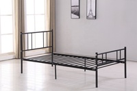 Cadre de lit en acier design en métal pour la maison, l'école, les hôtels et les hôtels Lit queen king size en métal Cadre de lits doubles