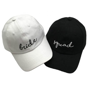 Casquettes de baseball blanches brodées pour femmes, tendance, vente en gros, chapeaux de mariage pour mariée et marié, <span class=keywords><strong>cérémonie</strong></span> de mariage, imprimé américain - Product Image 1