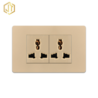 Enchufe de Pared Universal de 6 Pines Multicolor de 16A 250V de Montaje Superficial con 2 Tomas de Corriente CA