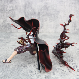 Figurines d'anime de 18 cm One Piece, IU aux cheveux rouges, position accroupie, Haoushoku Haki, Akakami No Shankusu, Quatre Empereurs - Product Image 6