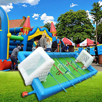 Terrain de football humain gonflable EN14960 pour enfants arène de football géante en PVC avec ventilateur modèle bon marché à vendre