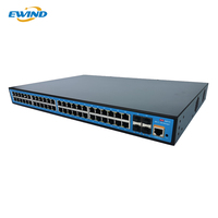 Switch de Red de 48 Puertos con 4 Puertos SFP+ 10G, Switch Ethernet POE con Gestión L3, 48* 10/100/1000M, 4* Puertos SFP+ 10G para Red