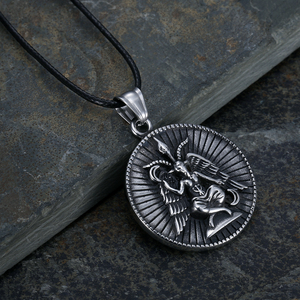 Baphomet de doble cara para hombres y mujeres, collar con colgante de Satán, Cabra, Satán, Leviatán, <span class=keywords><strong>diablo</strong></span>, <span class=keywords><strong>Lucifer</strong></span>, acero inoxidable, símbolo de joyería - Product Image 3