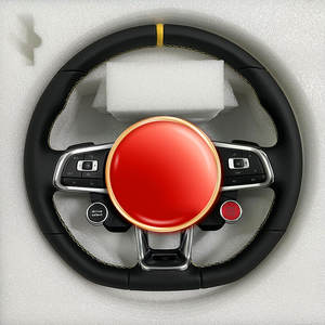 Volant en fibre de carbone pour Volkswagen <span class=keywords><strong>Golf</strong></span> 7 75 GTI <span class=keywords><strong>GTD</strong></span> GTE R Polo GTI Tiguan Passat - Product Image 1