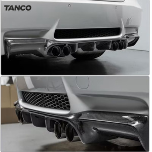 For BMW E92 E93 M3 V Style Carbon Fiber Rear Bumper Lip <strong>Diffuser</strong> - Product Image 5