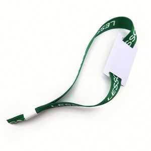 Custom Disposable <b>Polyester</b> Jacquard Woven <b>Lanyards</b> Logo Printed Ribbons Wristbands with Versatile Functionality - Product Image 2