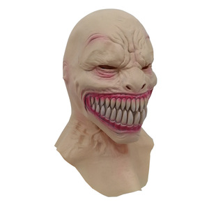 Máscara de Payaso Asesino de Terror para Cosplay, Monstruo Espeluznante con Boca Grande y Dientes, Látex con Serigrafía de <span class=keywords><strong>1</strong></span> Color, para Fiesta de Halloween - Product Image 5