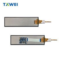 Monitor de Pantalla IPS de 8.8 Pulgadas con Cubierta, Módulo LCD TFT de Forma Alargada, Compatible con Windows, Raspberry Pi, Linux y Android OS