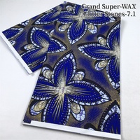 Nouveau produit : Tissu africain imprimé hollandais, super imprimé, en cristal, pour confection de vêtements Ankara, pagne, sacs et robes