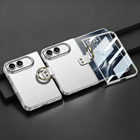 Coque de téléphone pliable HEYBINGO tout-en-un avec protection d'écran intégrée, anneau de maintien, finition mate anti-chute pour IP 18 Fold