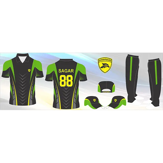 OEM Cricket Team Full Sleeve Jersey design Full hand Jersey Models Team logo