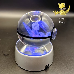 Nuova Creativa Sfera Luminosa 3D Pokémon K9 con Squirtle Dream Eater Intarsiato, Ornamento da Scrivania - Product Image 2