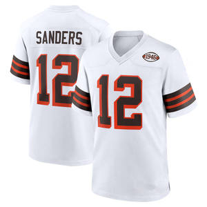 Nieuwe groothandel topkwaliteit 12 #   Shedeur Sanders Cleveland gestikte jersey American football jersey - Product Image 4