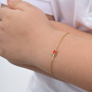 Accessoires en acier inoxydable plaqué or, breloques licorne, éléphant, poisson, fleur, bracelet, boucles d'oreilles, bague, bijoux pour enfants MKJ071 - Product Image 1