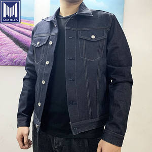 Jeans Vintage da Uomo in Denim Pesante Selvedge 100% Cotone Indaco Giacca Invernale da Motociclista Camicia con Bottoni Servizio OEM Disponibile - Product Image 3