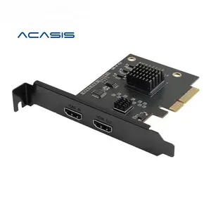 Thẻ Ghi Hình Video HD PCIe 2 Kênh Đặc Biệt Mới Về Hỗ Trợ 4K-60 HZ Cho PC