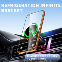 Support de chargeur de voiture magnétique sans fil Qi2.2 25W à charge rapide pour grille d'aération, compatible avec iPhone