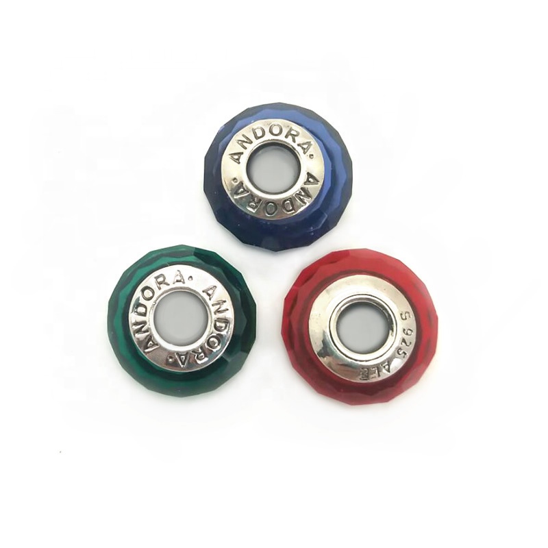 spacer beads 925 sterling silver logo round