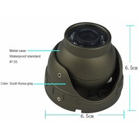 Caméra de recul intérieure Full HD 1080P avec vision nocturne DWDR, objectif 2,8 mm, audio intégré, DC 12V pour bus