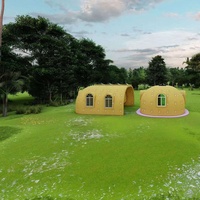 Maison modulaire en dôme EPS, résistante au vent et aux tremblements de terre, système de construction modulaire à auto-assemblage pour location de maison de vacances