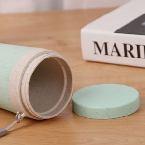 แก้วน้ำพลาสติก YS789 สำหรับกิจกรรมองค์กร ของขวัญทางธุรกิจ ขนาด 350 มล. ปลอดสาร BPA เป็นมิตรกับสิ่งแวดล้อม ทำจากเส้นใยฟางข้าวสาลี พิมพ์โลโก้ตามสั่ง - Product Image 6