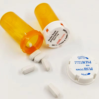 Frascos de tapa reversible de plástico resistente para farmacia RX de plástico para niños