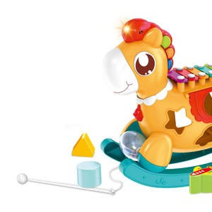 Gros cheval de Blocs De Construction Éducatifs jouets musicaux bébé avec Frapper Piano - Product Image 6