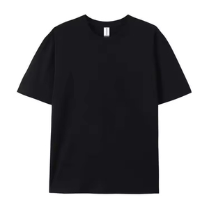 เสื้อยืดคุณภาพสูงสำหรับผู้ชาย ผ้าฝ้าย 100% แขนเสื้อแบบพิเศษ คอกลม สีพื้น ย้อมสีเรียบๆ ทรงโอเวอร์ไซส์ รับสกรีนโลโก้ - Product Image 1