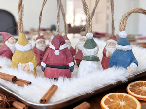 Adornos Navideños de Madera Maciza Ecológicos, Grabados y Personalizables, <span class=keywords><strong>Estilo</strong></span> Rústico, Tallados, para Colgar en el Árbol, con Santa Claus y Muñeco de Nieve, para Decoración Navideña del Hogar - Product Image 3