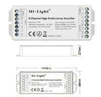 Rgbww Répéteur de puissance PA5 Milight Miboxer contrôleur Bande Led Haute Performance Signal PWM Amplificateur 5 canaux