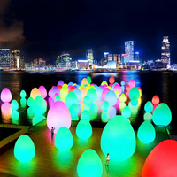 Ballons lumineux interactifs en forme d'œuf à LED, étanches, multicolores, gonflables publicitaires, décoratifs pour festivals