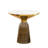 Table d'appoint moderne design INS combinaison métal et verre Table basse et thé contemporaine Petite table d'appoint