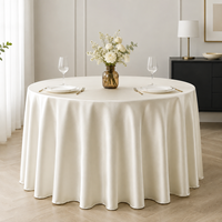 Nappe ronde en satin épais de luxe, élégante et réutilisable, pour mariage, banquet, hôtel, fête, décoration d'événements