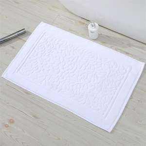 <span class=keywords><strong>Serviette</strong></span> de <span class=keywords><strong>sol</strong></span> blanche absorbante 100 % coton avec broderie personnalisée - Qualité hôtelière 5 étoiles pour maisons d'hôtes, spas et gîtes - Product Image 3