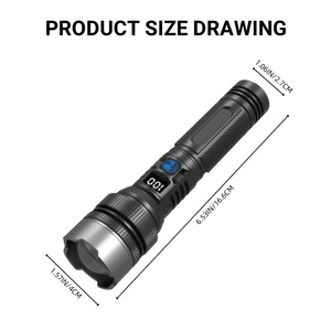 Baifeng <b>Flashlight</b> Aluminum Alloy Rechargeable Dimmable Zoomable <b>Led</b> White Light Outdoor Home Use - Product Image 3