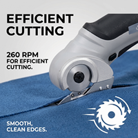 Ciseaux électriques sans fil industriels 4,2 V, coupeur rotatif professionnel haute performance certifié CE pour le textile