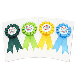 Birthday Ribbon Corsage For Kids Party Decorations Round Plastic Badge Birthday Boy Girl Theme Indoor Use Wholesale - Product Image 2