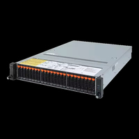 Serveur d'entreprise prêt pour les GPU, 24 baies, 2U, R283-Z96, double EPYC 9004, 64 Go, pour l'entraînement IA