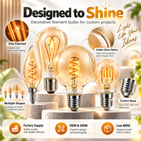 Ampoule LED décorative rétro à filament Edison sur mesure, à économie d'énergie, pour la décoration de restaurants et de maisons