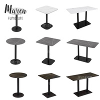 Tables à manger rectangulaires modernes, tables en gros à prix abordable, mobilier pour café, pizzeria, bistrot, restaurant de restauration rapide, table en marbre
