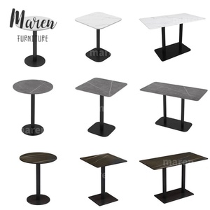 Tavoli da Pranzo Rettangolari Moderni, Tavoli Economici all'Ingrosso per Caffè, Pizzerie, Bistrot, Fast Food, Arredamento per Ristoranti, Tavolo in Marmo - Product Image 4