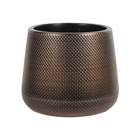 Pot de plante en résine de style nordique avec motif diamant martelé, respirant, grande taille pour usage domestique