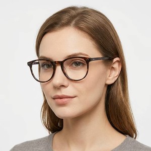 Vente en gros <span class=keywords><strong>de</strong></span> montures <span class=keywords><strong>de</strong></span> lunettes optiques classiques rétro à imprimé léopard personnalisées en acétate pour femmes, pour un usage quotidien - Product Image 2