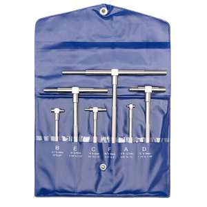 6 पीसी स्टील टेलीस्कोपिंग गेज सेट 5/16 "-6" रेंज टी-बोर छेद गेज w/पाउच उच्च परिशुद्धता बोर गेज माप उपकरण - Product Image 1