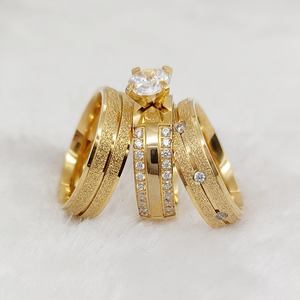 Anillos de boda de oro macizo de 14K de diseño personalizado, joyería fina nupcial de estilo clásico para parejas, regalo de compromiso de promesa para fiestas - Product Image 1