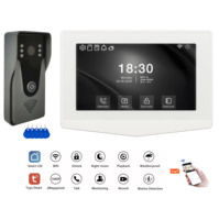 Vidéophone IP 2 fils avec connexion Wi-Fi, sonnette intelligente Tuya, installation DIY, économie de coût, détection de mouvement, capture d'image et enregistrement