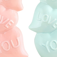 Vase en céramique fait main avec inscription « Je t'aime » en forme de cœur empilé, cadeau de la Saint-Valentin, cadeau de mariage, décoration de table, portable, nouveaux cadeaux d'entreprise