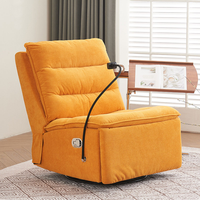 Fauteuils électriques pivotants de luxe modernes pour salon, fauteuils à bascule en velours pour adultes, canapé relaxant capitonné, design de mobilier paresseux